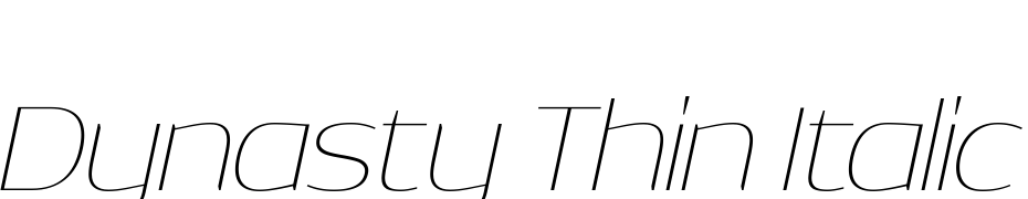 Dynasty Thin Italic Yazı tipi ücretsiz indir